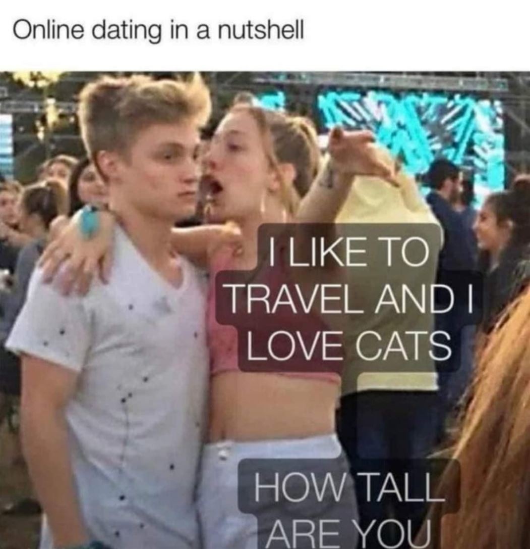 Online dating - meme