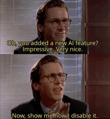 AI feature meme