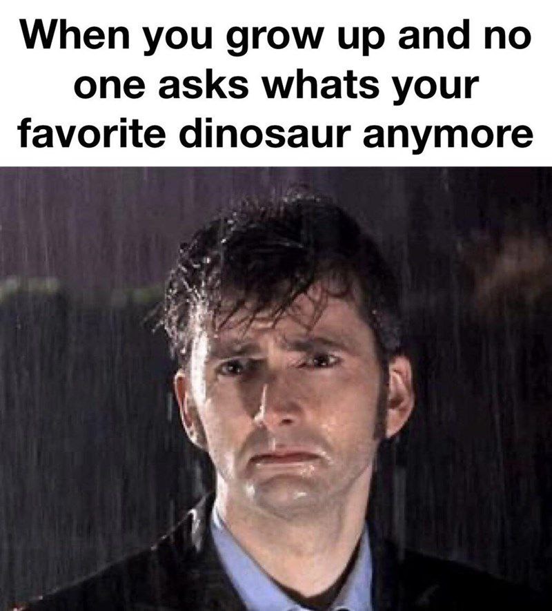 Nobody asks your fav dino anymore bro - meme