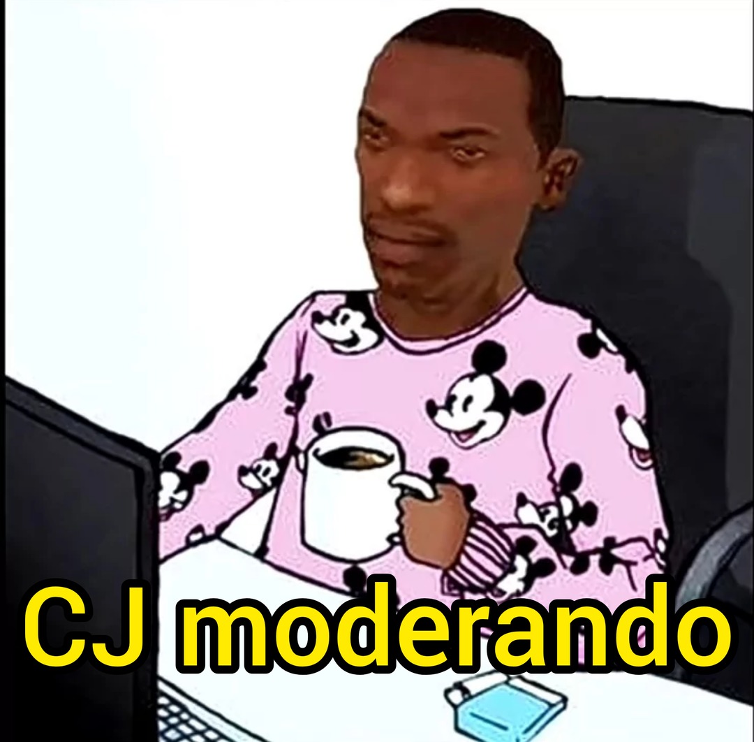 CJ moderando - meme