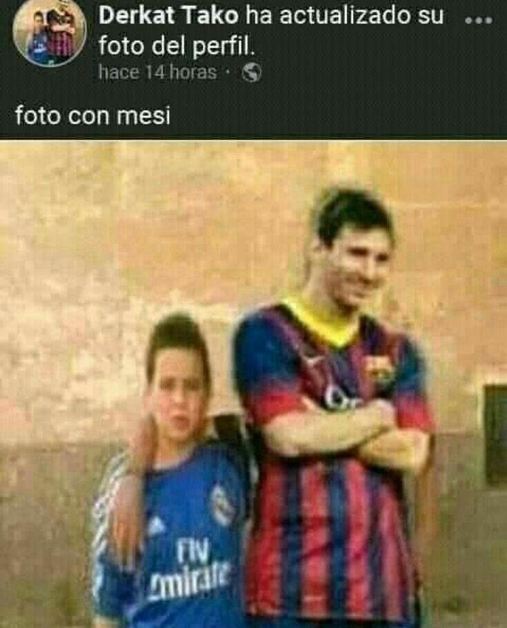 Foto con Messi - meme
