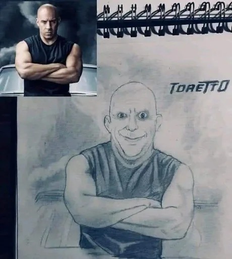 Toretto drawing - meme