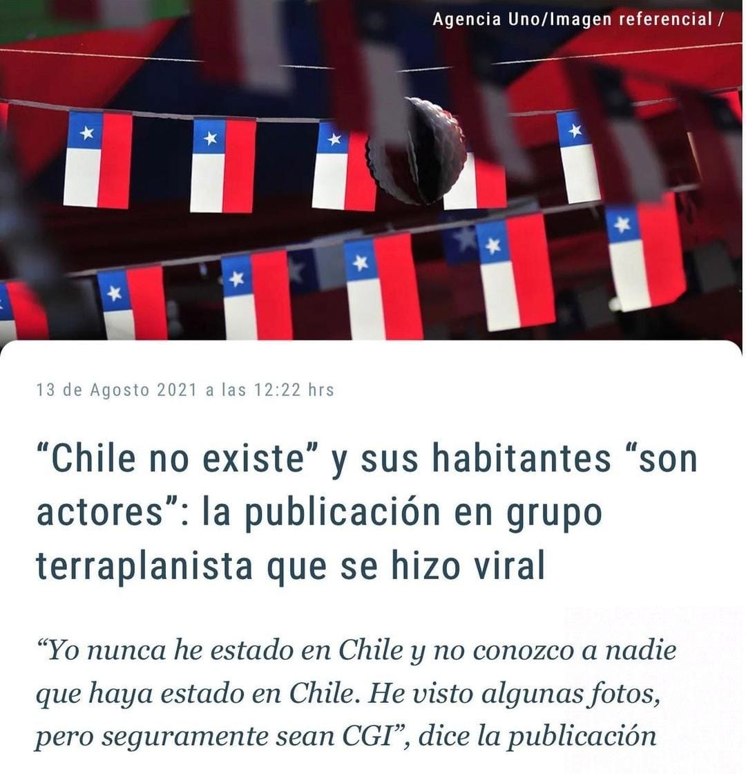 Ya saben, Chile no existen - meme