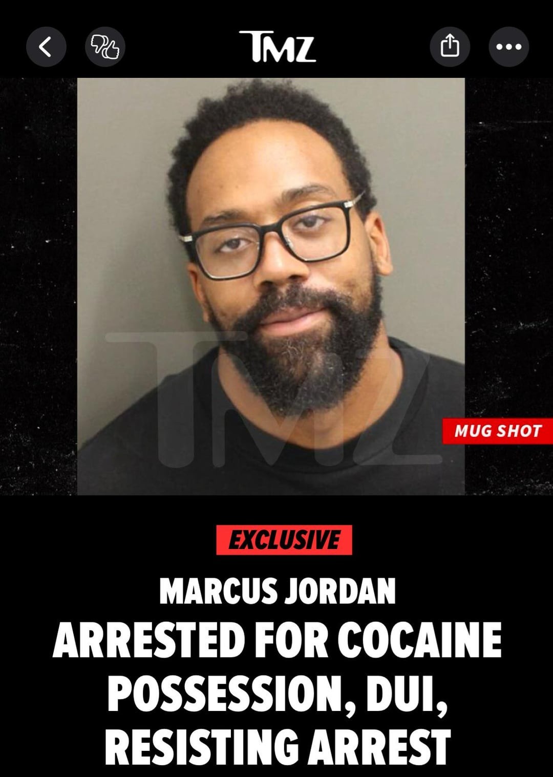 Marcus Jordan arrested for cocaine meme news