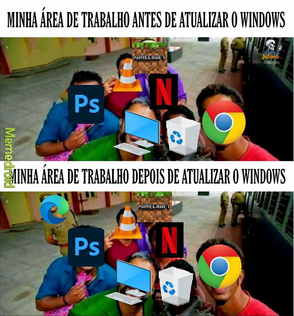 Atualização do windows - meme