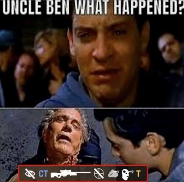 qué pasó tio Ben - meme