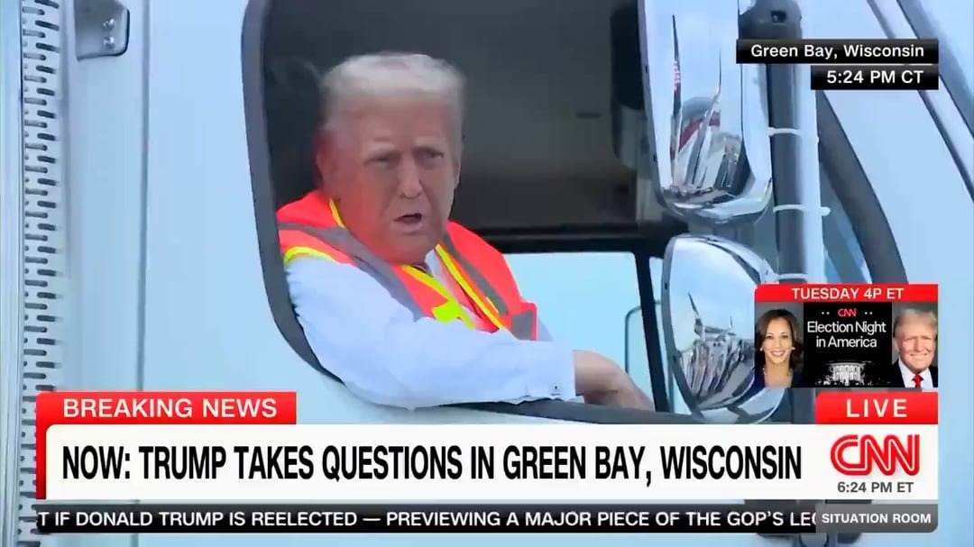 Trump garbage truck meme news
