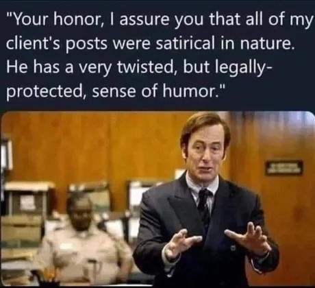 Legally protected sense of humor - meme