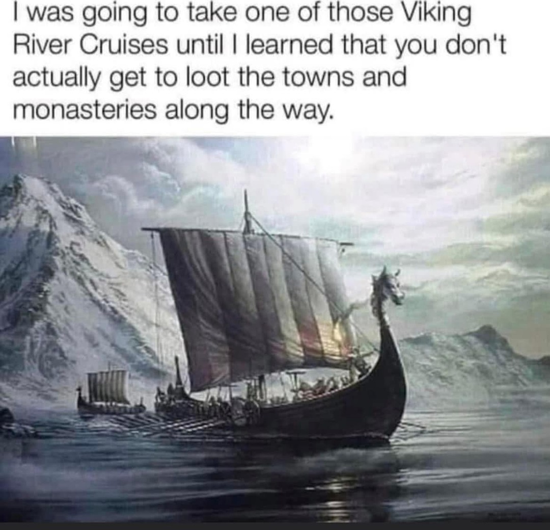 River cruises hit different when no looting allowed - meme
