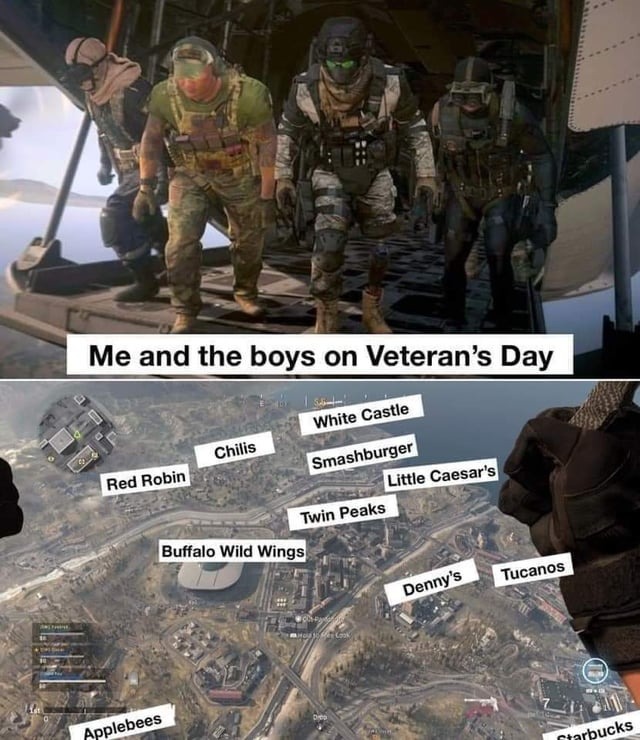 Me and the boys on Veterans day 2023 - meme