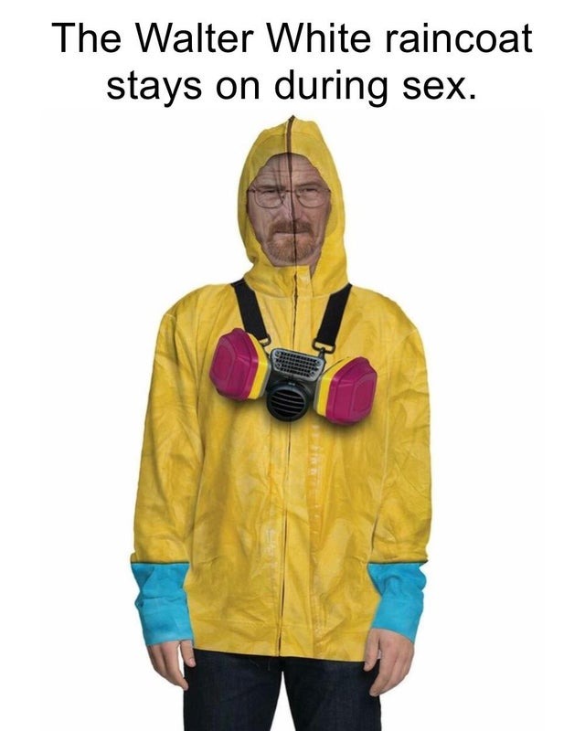 Walter White raincoat - meme