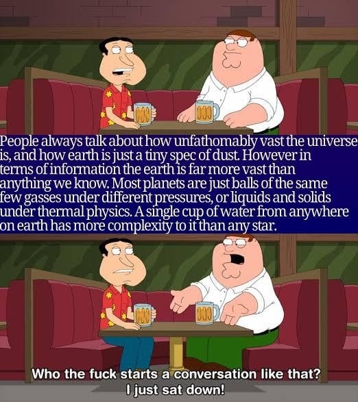 Bro I just sat down, calm down with the universe talk - meme
