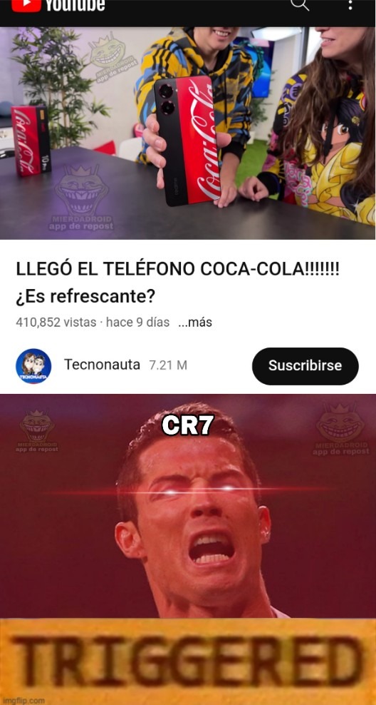 CR7 vs Coca cola - meme