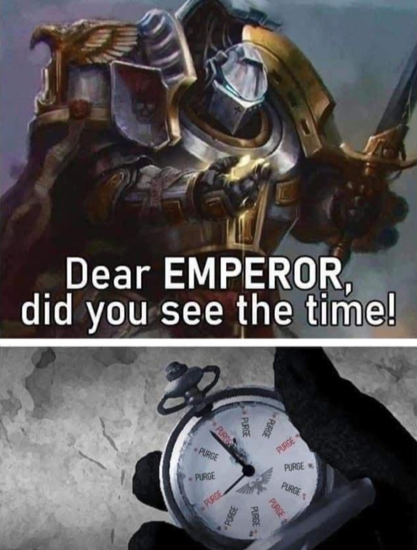 Purge the Xenos brother - meme