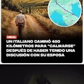 Un italiano caminó 450 kilómetros para calmarse después de una discusión