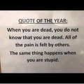 Stupid is Deadly to others