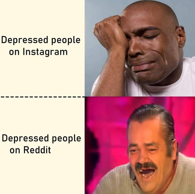 Depressed people - meme