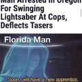 Man arrested in Oregon for swinging lightsaber at cops, deflects tasers
