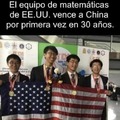 Enhorabuena al equipo de EEUU que finalmente gana a China en matemáticas
