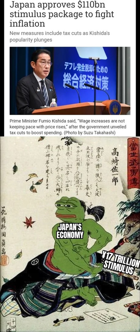 Japan fighting inflation - meme