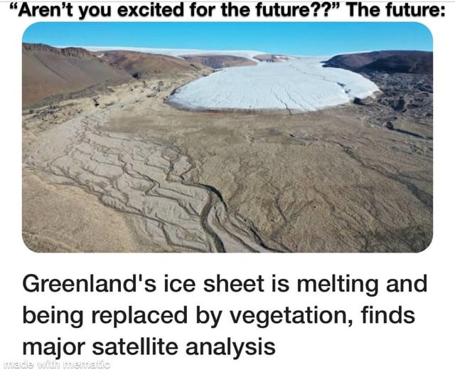 Greenland is becoming greenland... - meme