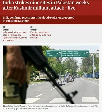 India strikes nine Pakistan sites after Kashmir attack - meme