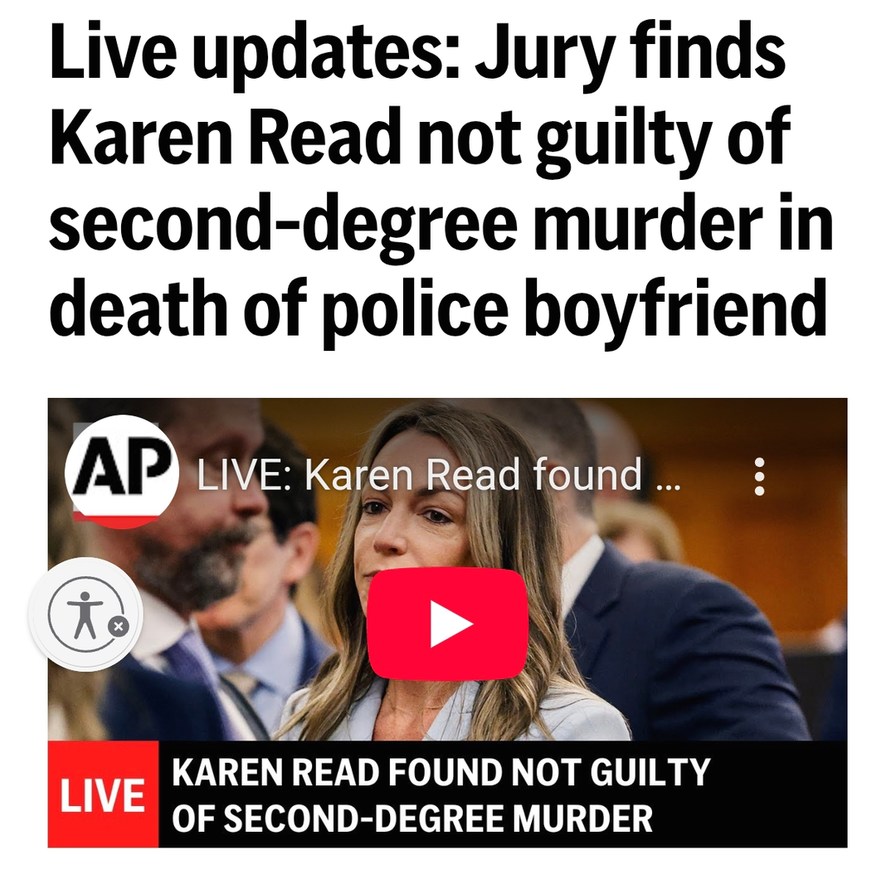 Karen Read found not guilty of murder - meme