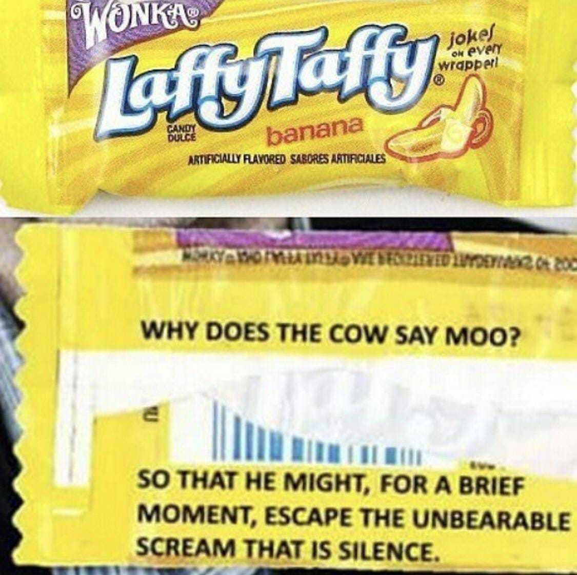 Cow says moo cause it wants to get in my belly - meme
