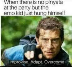 Yes... beat the emo kid - meme