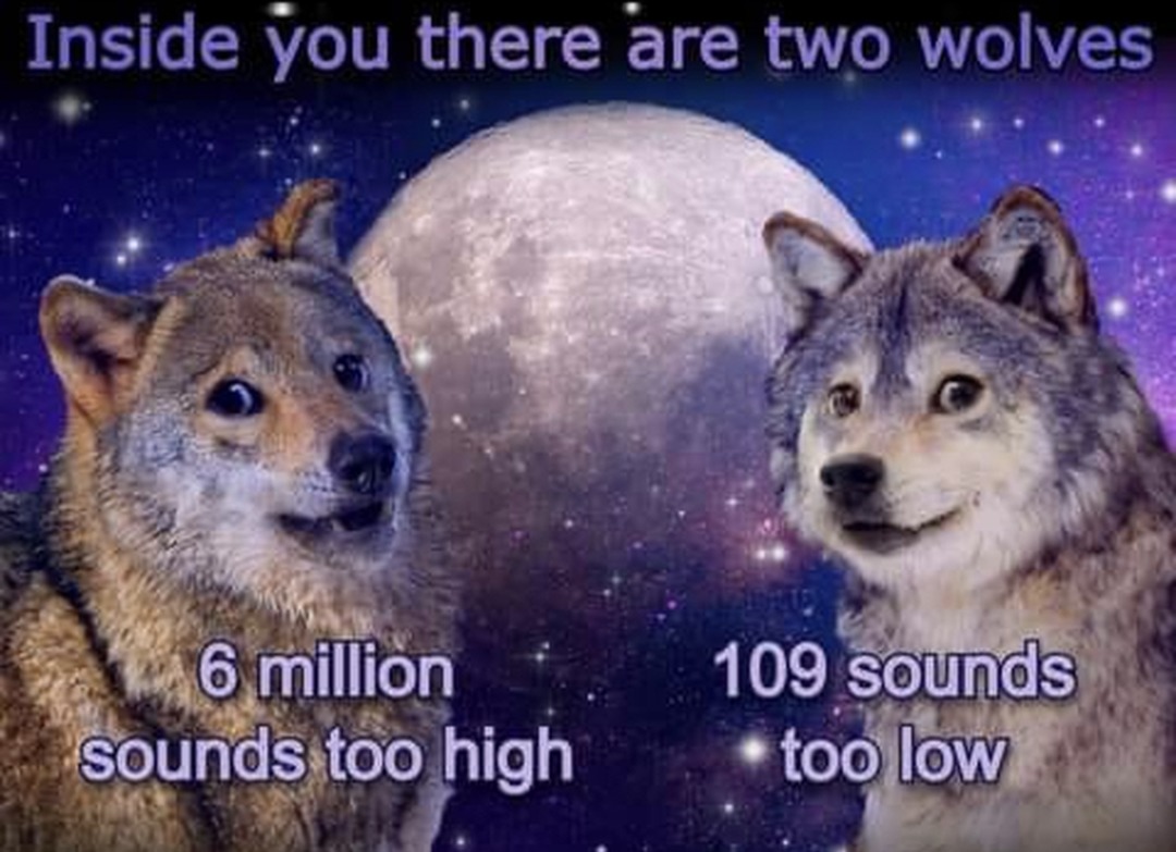 Two wolfbois - meme