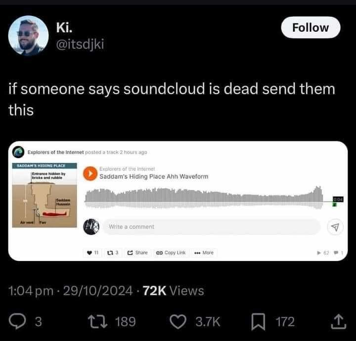 Who here uses SoundCloud? - meme