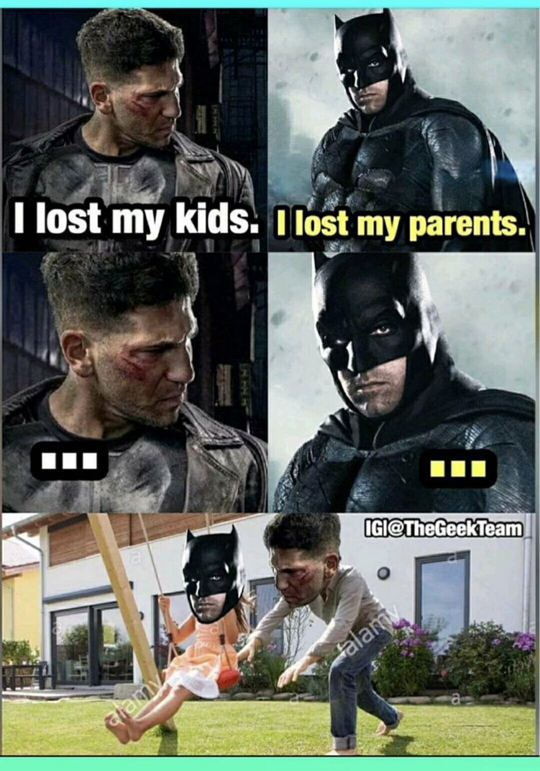 Finally batman meets his father and the one his kids - meme