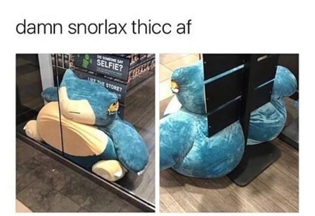 Thicc Snorlax - meme