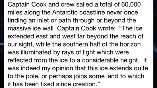 Cook sailed 60,000 miles around the Antarctic coastline..  50,000 miles more than the official circumference. - meme