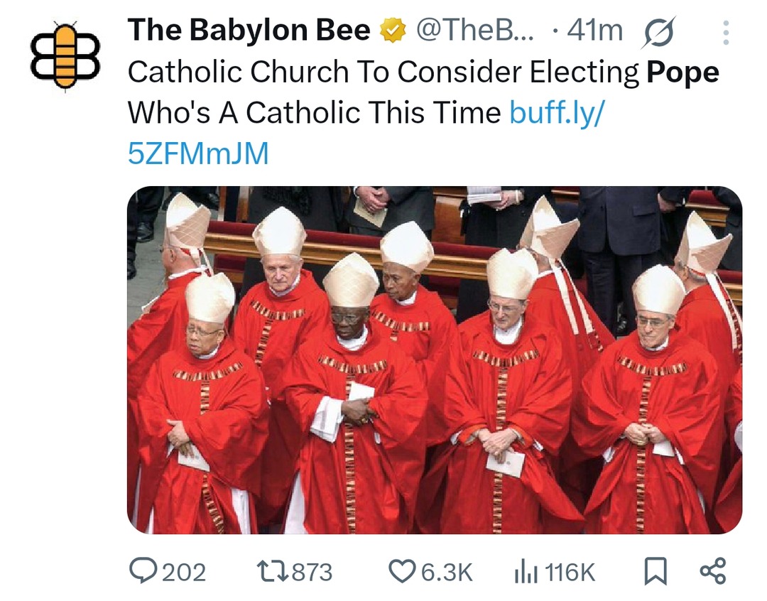 Catholics: can we get a Catholic Pope this time? - meme