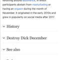 I will go with the destroy Dick December