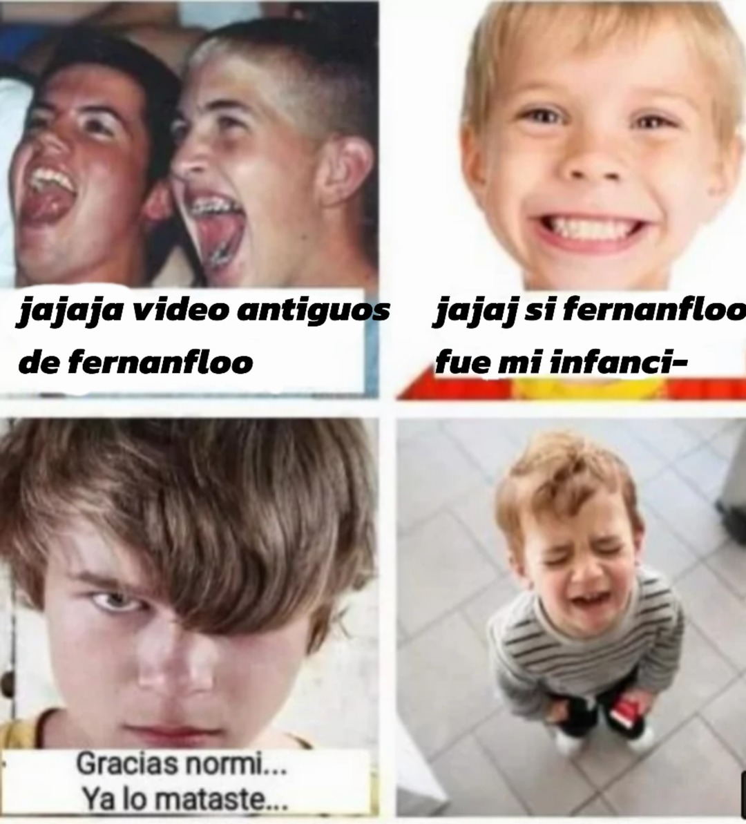 Amo a fernanfloo pero me cagan esos tipos - meme
