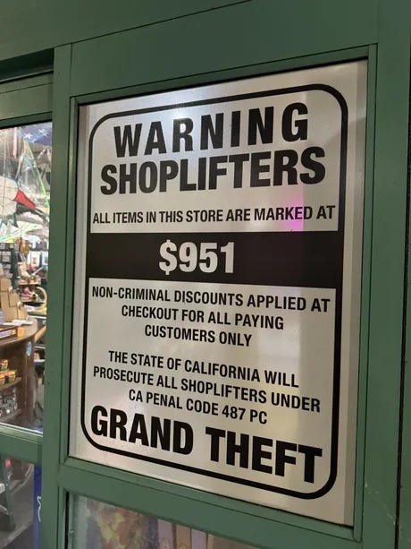 Price against shoplifters - meme