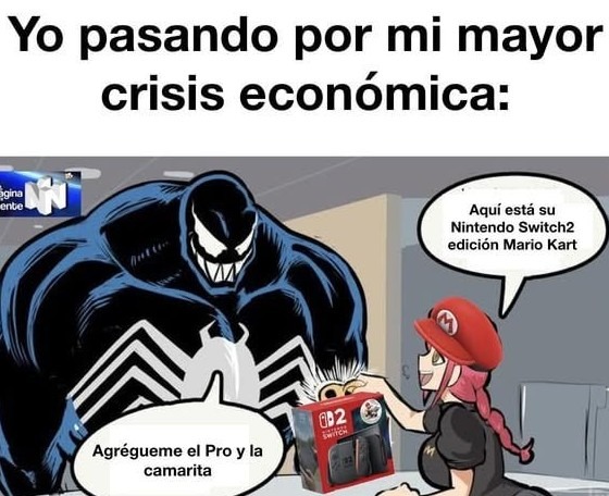 Yo en crisis económica pidiendo el Switch y todo el combo - meme