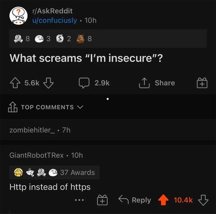 Insecurity is out there - meme
