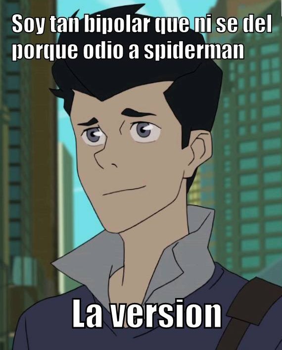 Contexto: El es Harry Osborn de Marvel Spiderman y este en toda la serie estaba de bipolar, literalmente nunca se supo del porque mierda odia a Spiderman, tan solo lo ve ya lo consideraba una amenaza - meme