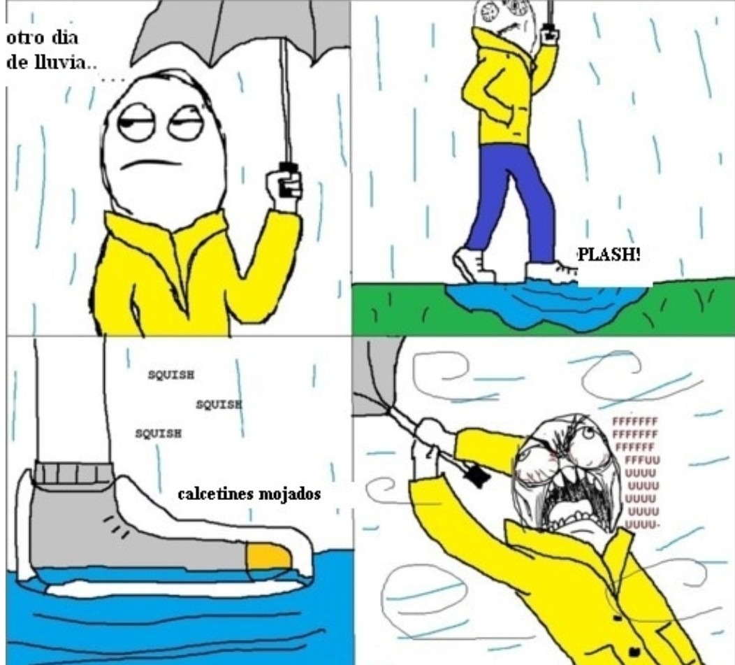 Y por eso odio la lluvia - meme