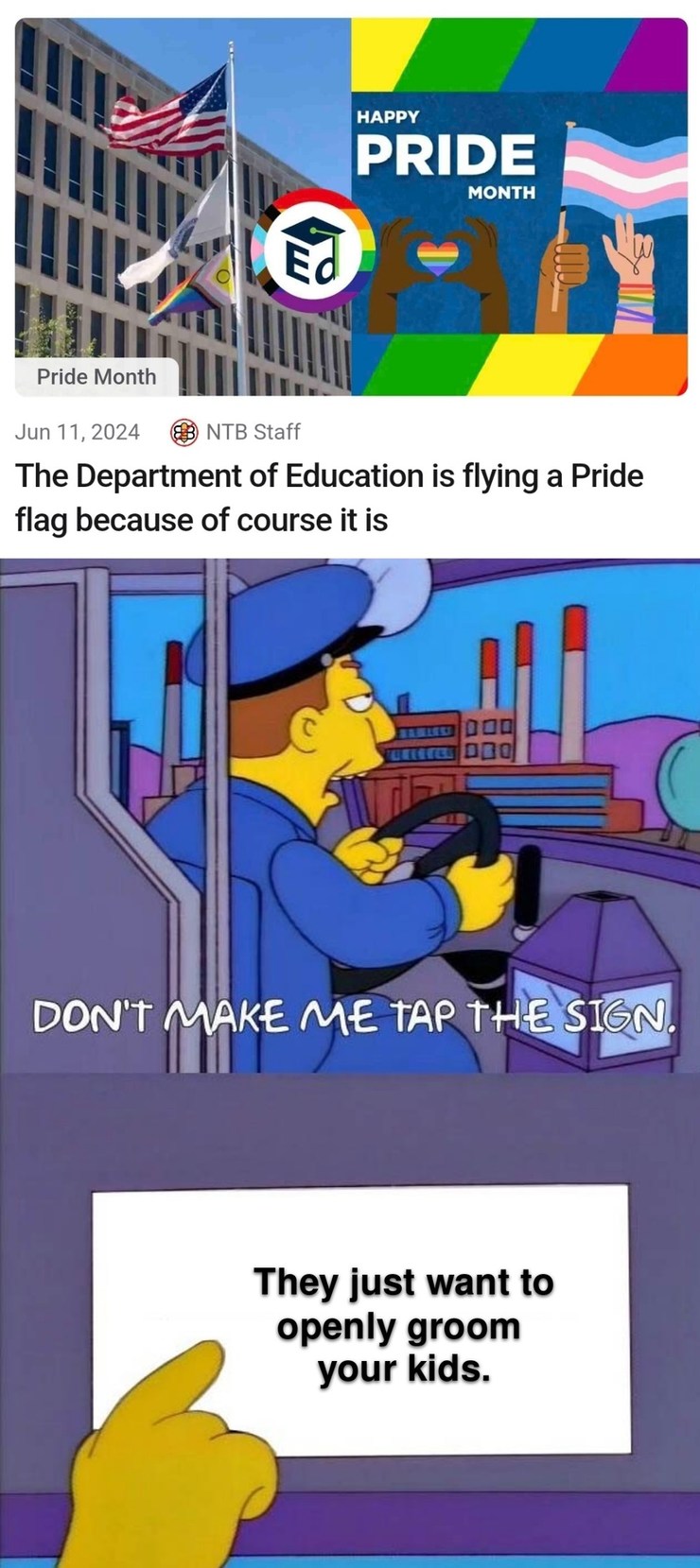 DOE is just Paid Groomers - meme