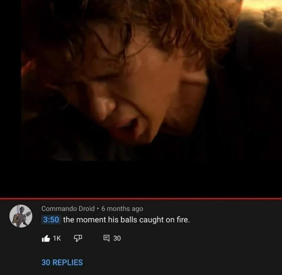 That face when your balls catch fire in 4K - meme