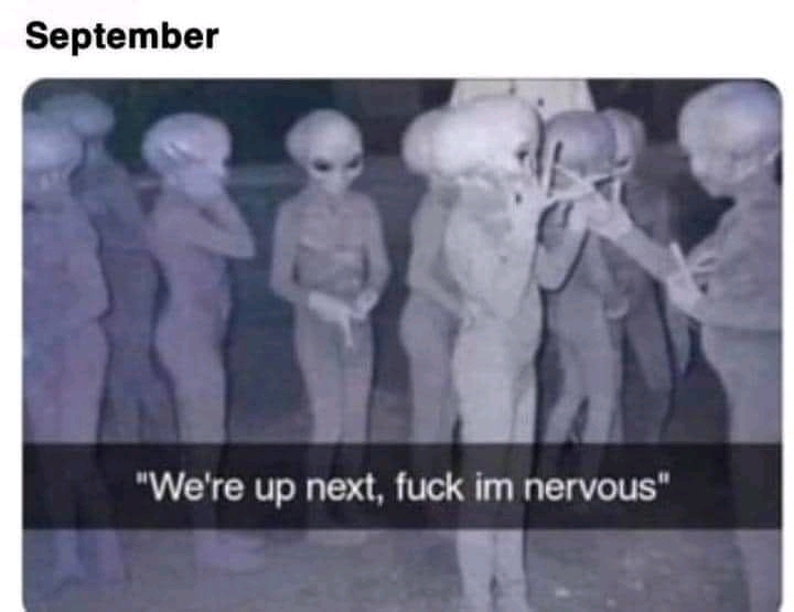 Looking forward to September - meme