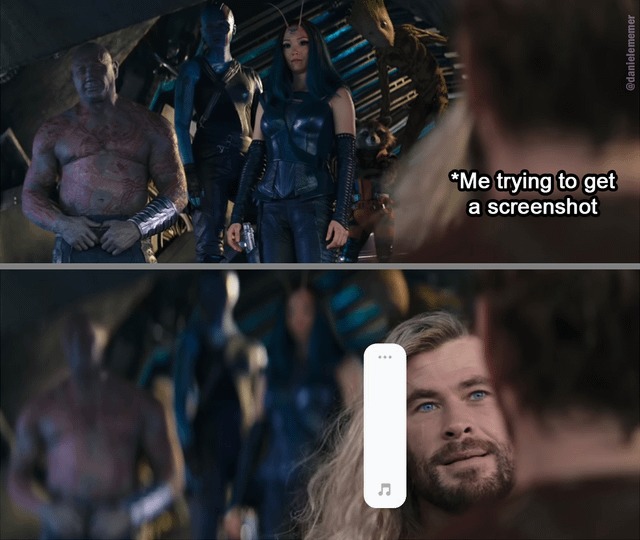 Screenshot experience - meme