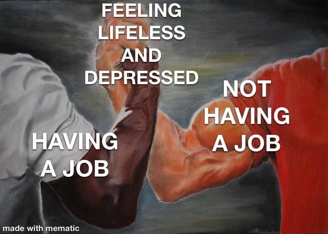 Feeling lifeless and depressed - meme