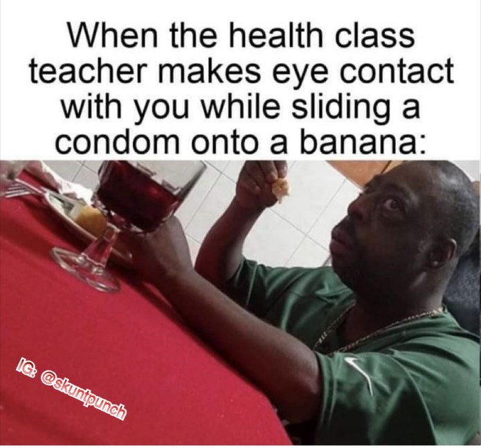 How to get an A+ in health - meme
