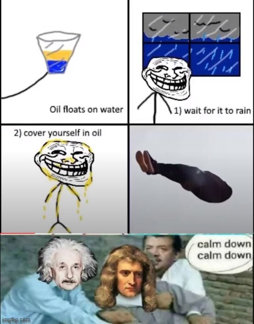 Calm down Newton - meme