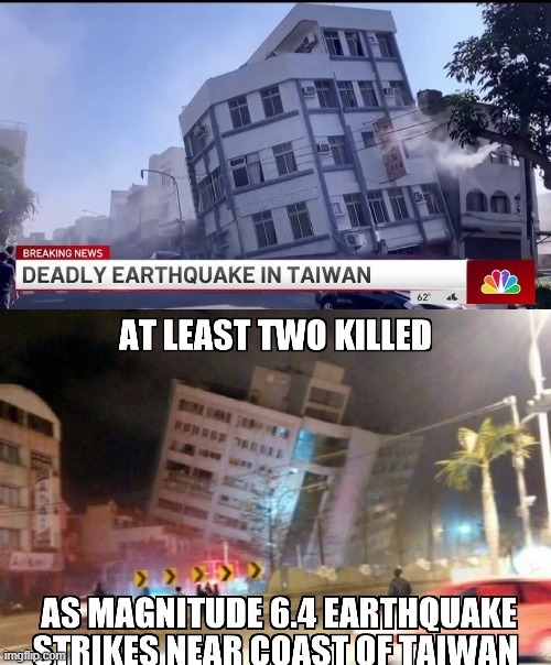 Taiwan earthquake meme